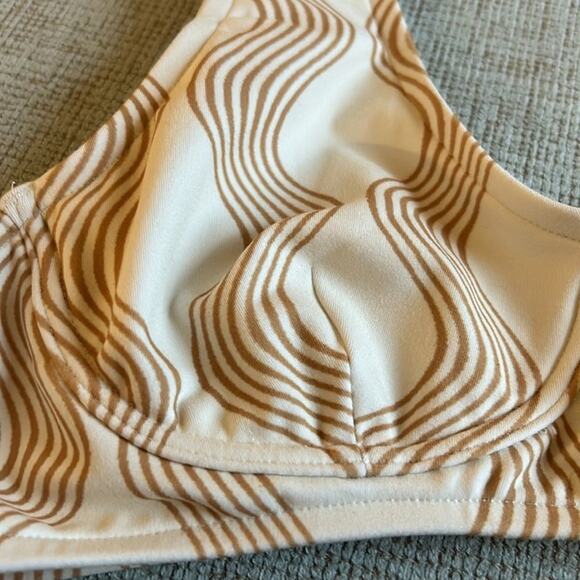 NEW Zulu & Zephyr X Free People Tan Wave Bra Cup Bikini Top - Picture 6 of 10